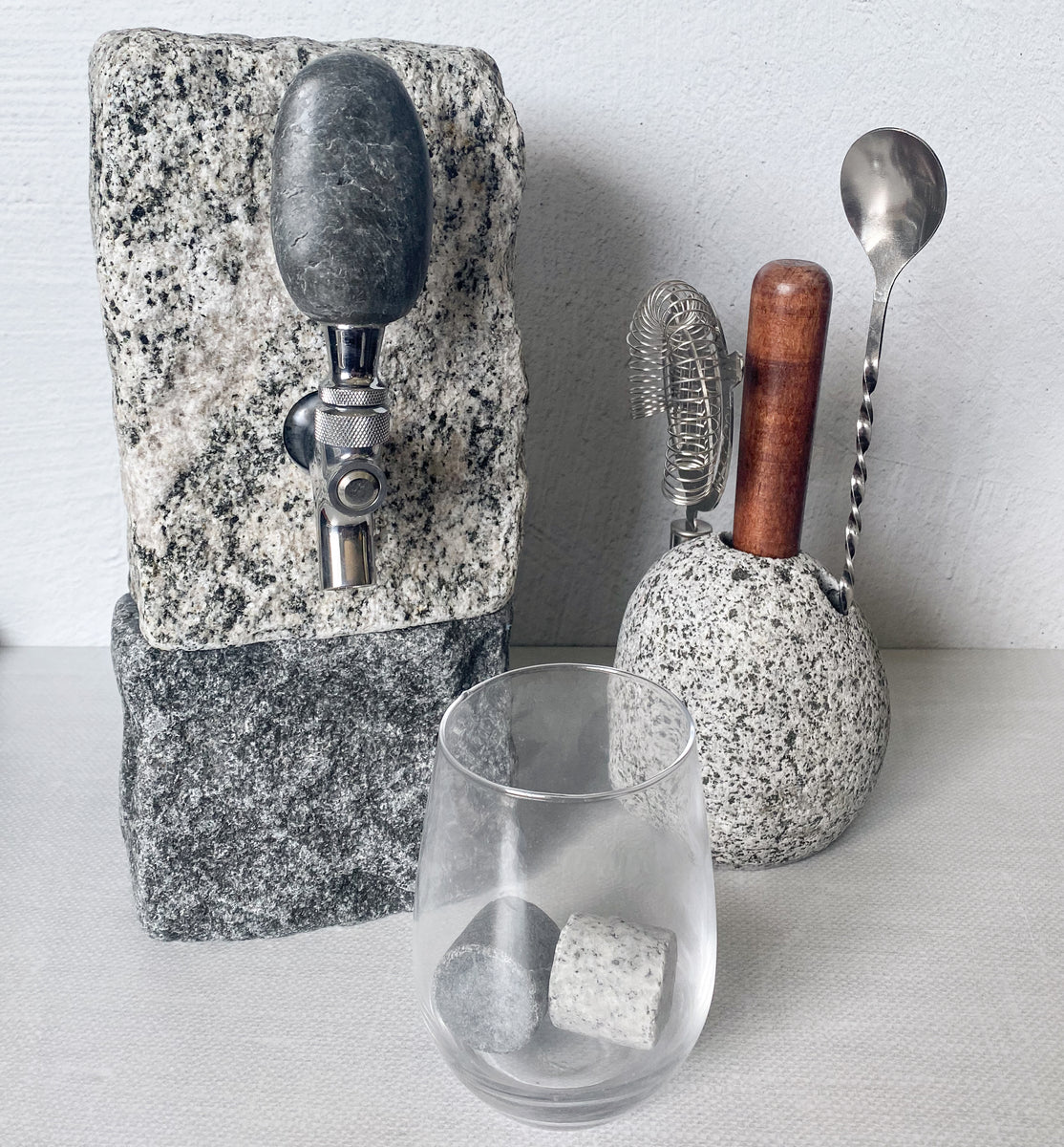 Stone Drink Dispenser - Funky Rock Designs Gray