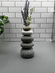 Cairn Vase – Handcrafted from Naturally Tumbled Beach Stones