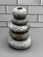 Cairn Vase – Handcrafted from Naturally Tumbled Beach Stones