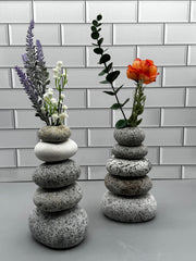 Cairn Vase – Handcrafted from Naturally Tumbled Beach Stones