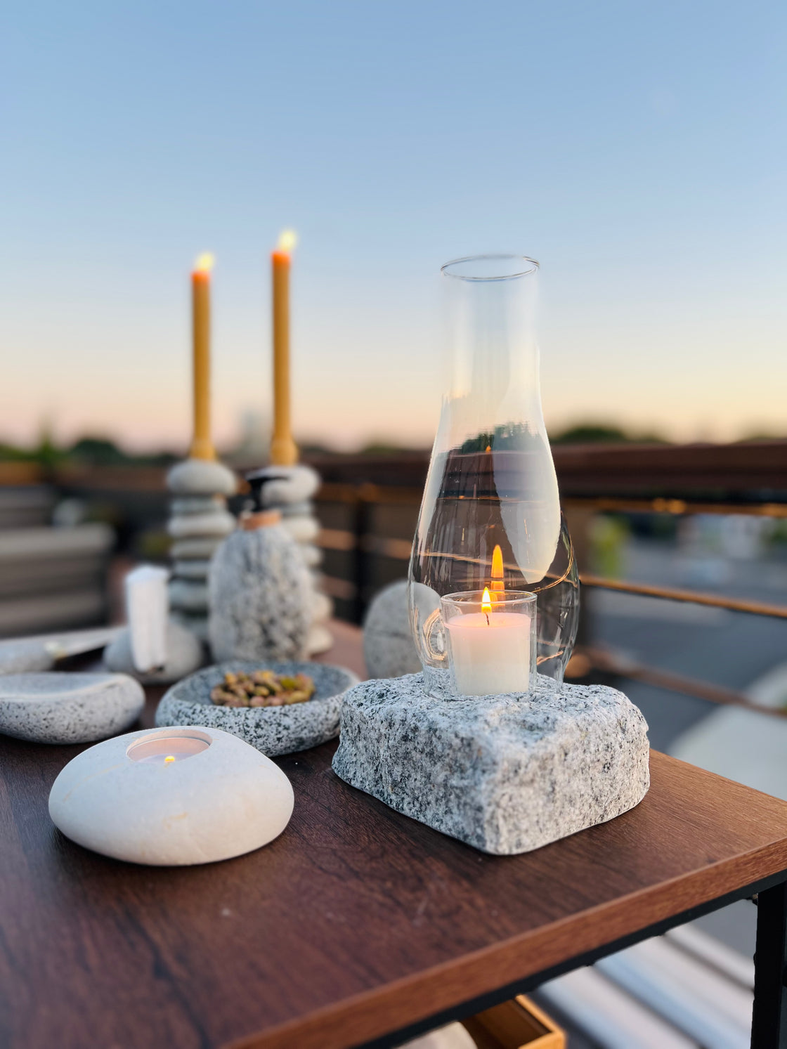 Funky Rock Designs Hurricane Candle Lamp - Thumbnail 4