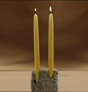 Stone Dual Taper Candle Holder